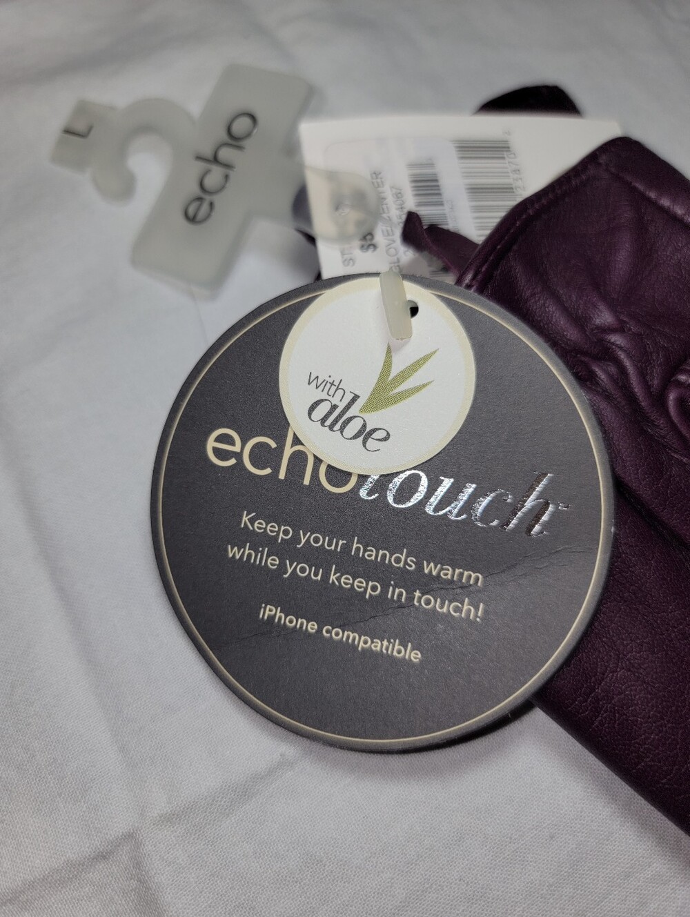 Echo Women's Leather Touchscreen Gloves in Plum